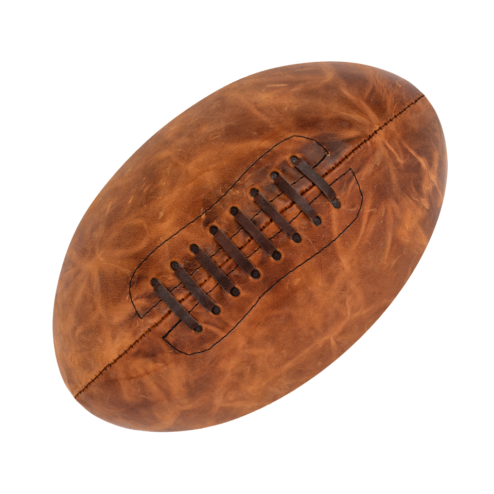 Ballon de rugby en cuir vintage Made In France - Rebond