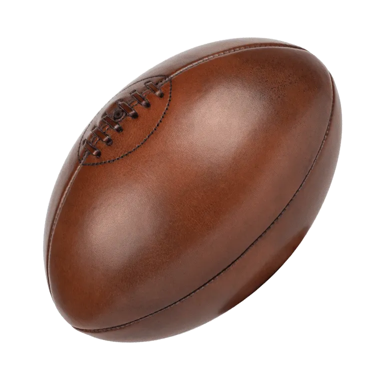 Le Vintage - Ballon de rugby en cuir (personnalisable)