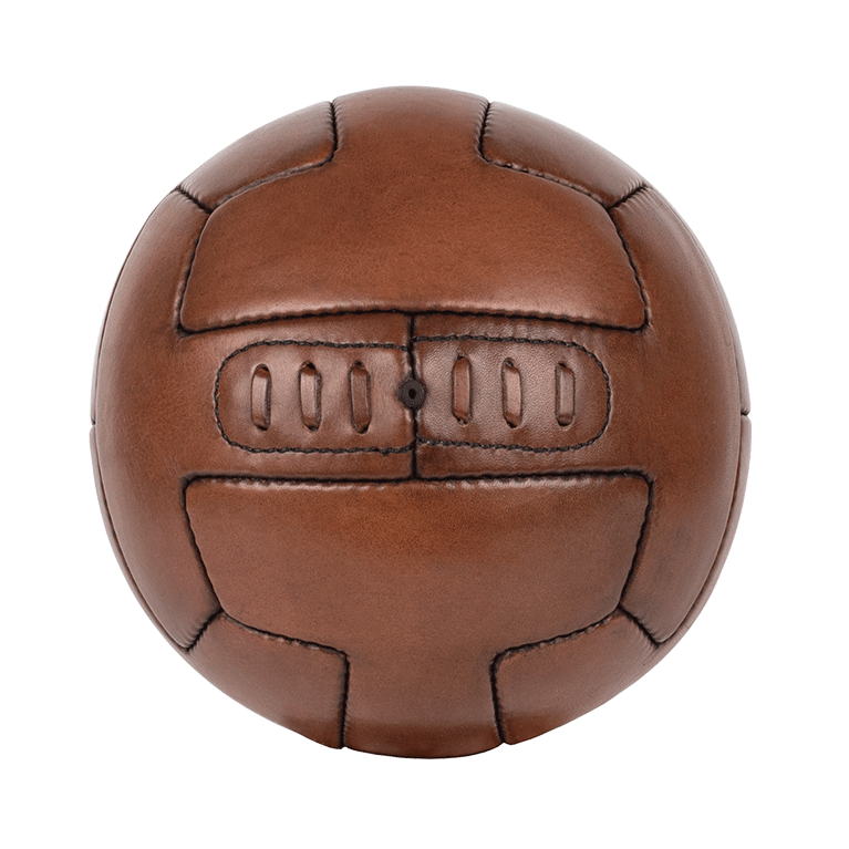 Ballon de foot vintage cuir naturel assemblage T shape