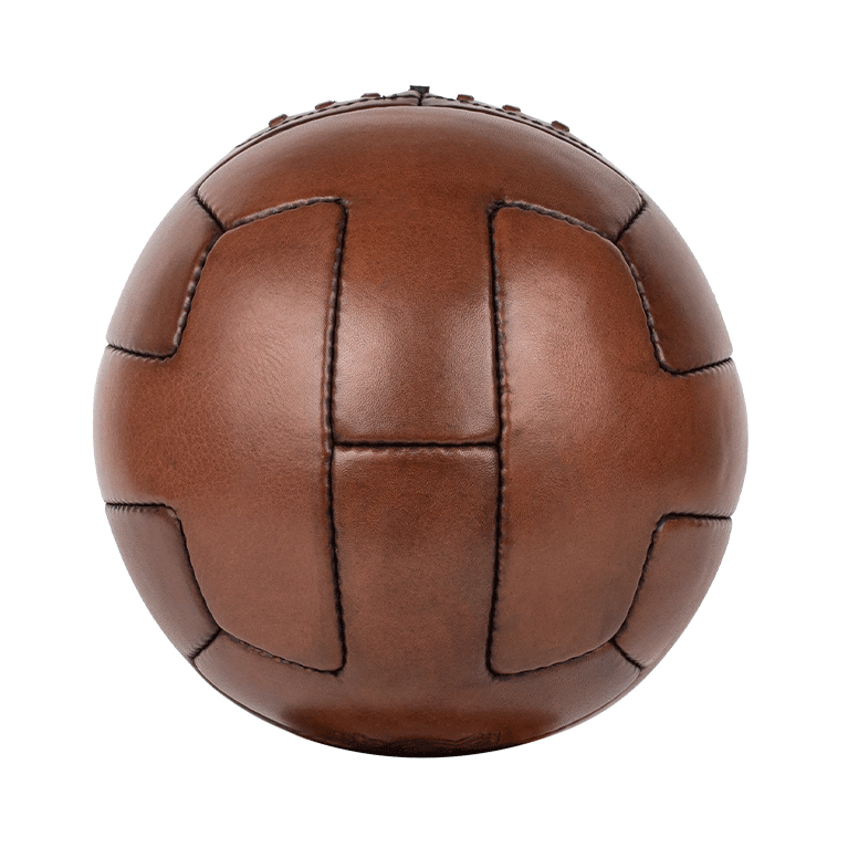 Personnalisez votre ballon de foot vintage en cuir naturel